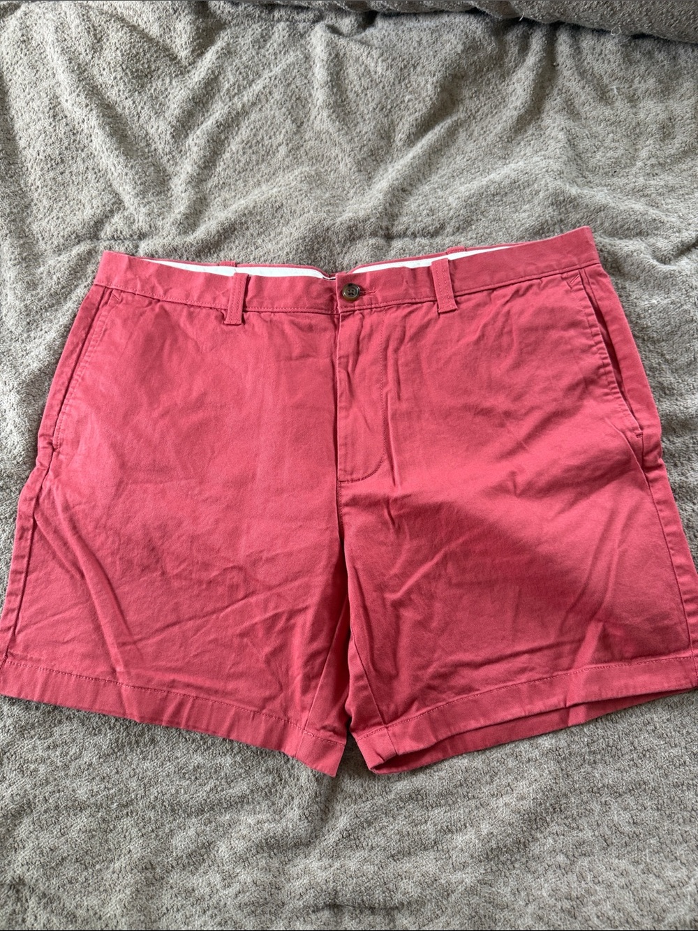 J. Crew Flat Front Cotton Chino Shorts in Coral
